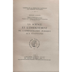 La science et l'enseignement de l'administration publique aux...