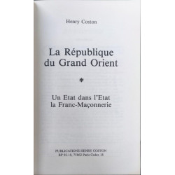 La République du Grand Orient - dédicacé par l'auteur