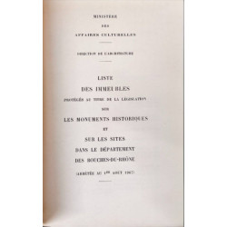 Liste des immeubles protégés au titre de la législation sur les...