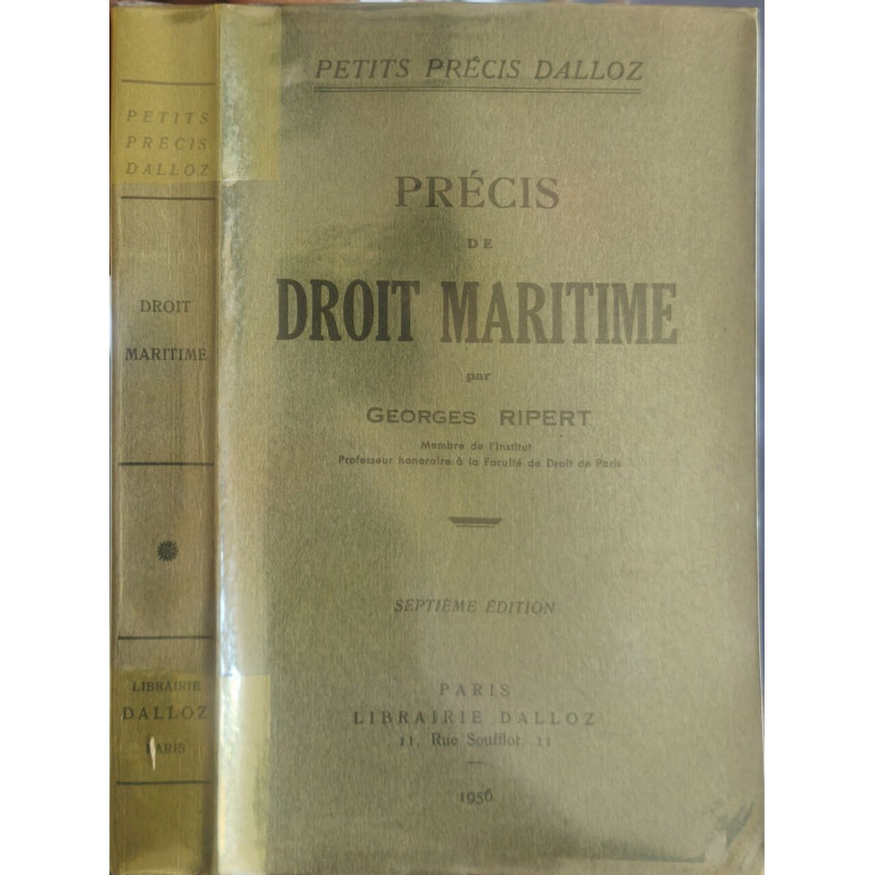 Précis de droit maritime - 7ème édition