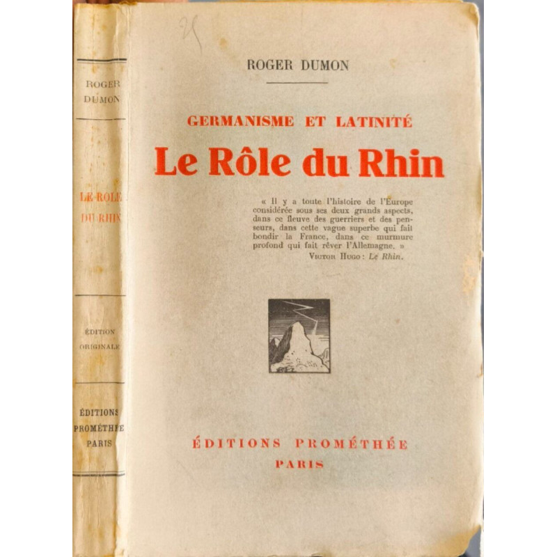 Le Rôle du Rhin - EO numéroté sur alfa