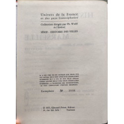 Histoire de Marseille - EO Numérotée sur velin special