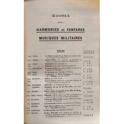 Œuvres pour harmonies et fanfares musiques militaires