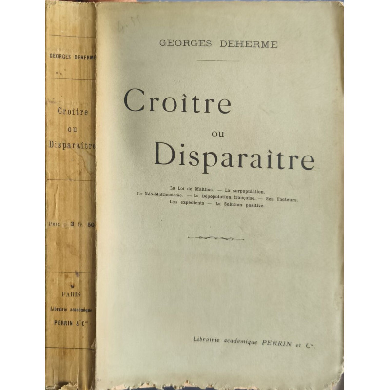 Croître ou disparaître