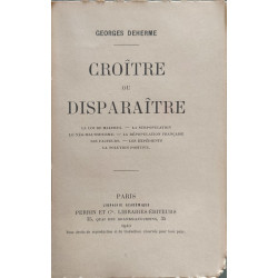 Croître ou disparaître
