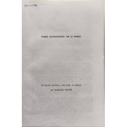Études sociologiques sur le Maroc