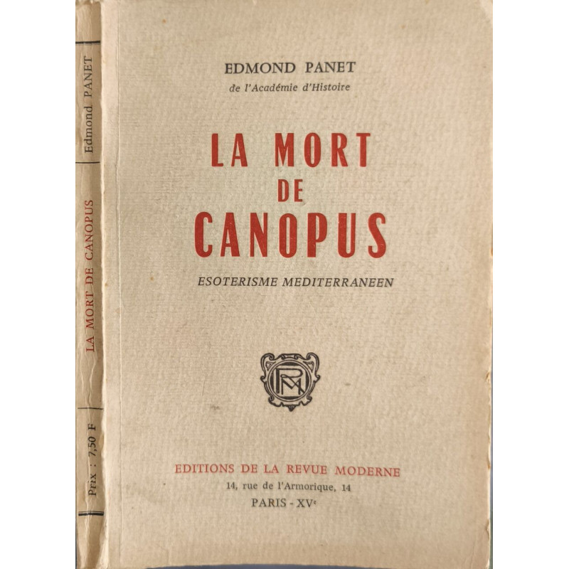 La mort de canopus / esoterisme mediterranéen - EO numérotée