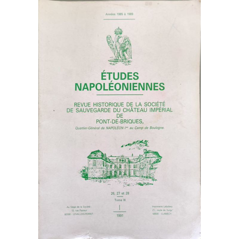 Etudes napoleoniennes n° 21-22 / bulletin historique de la societe...