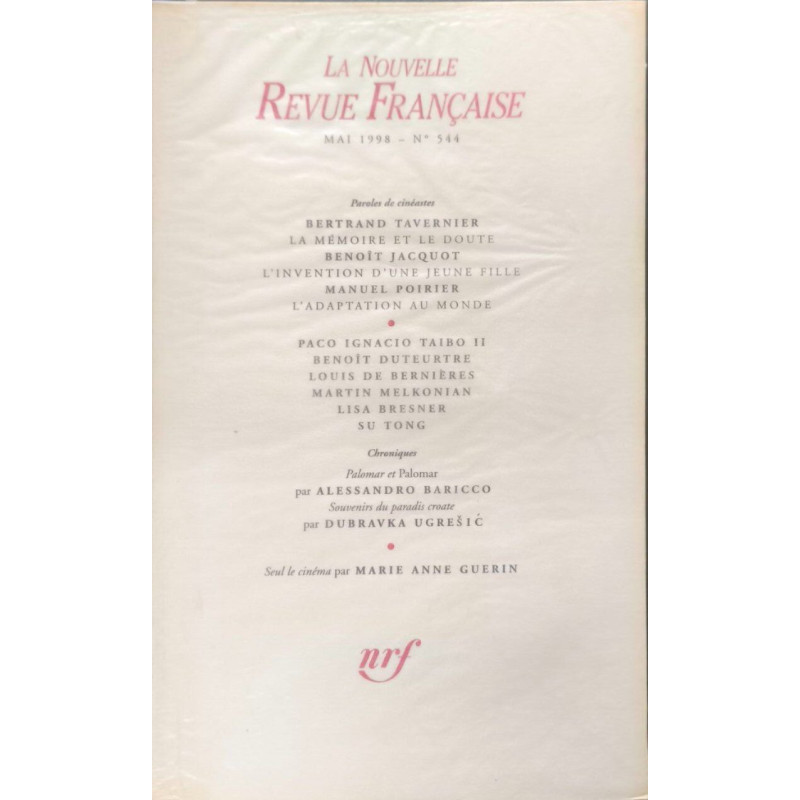 La Nouvelle Revue Française -N°544 EO numérotée 6