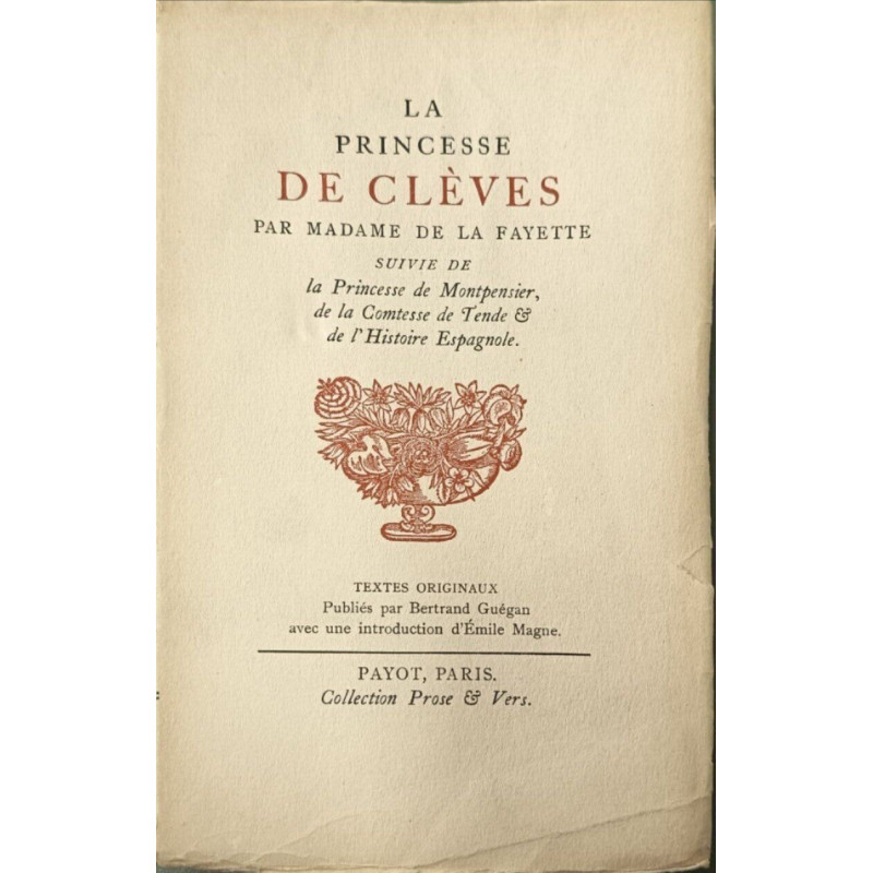 La Princesse de Clèves de la comtesse de Tende et de l'histoire...