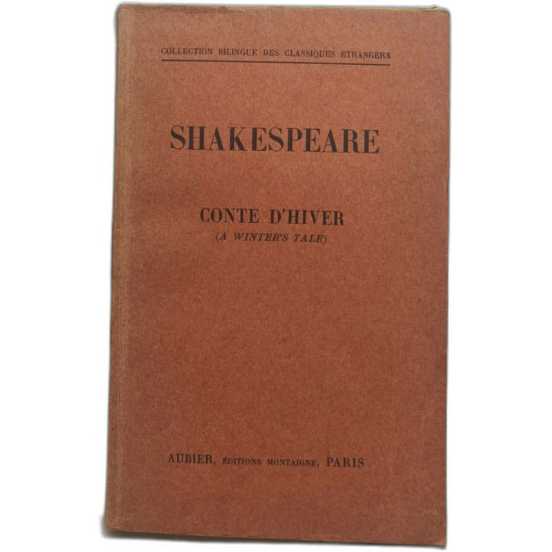 Shakespeare conte d'hiver - ouvrage bilingue français/anglais
