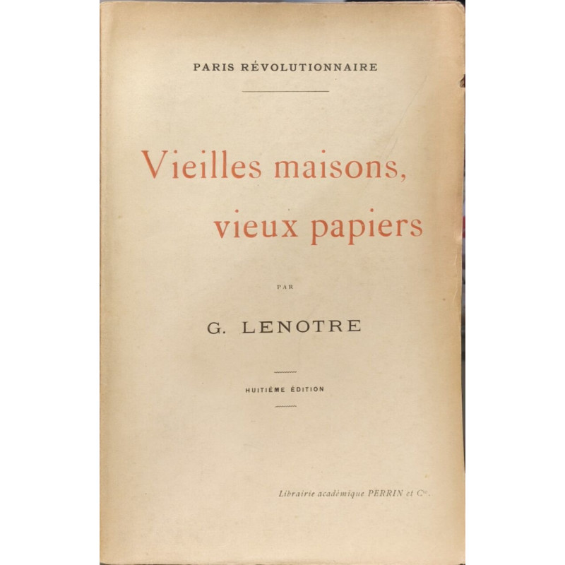 Vieilles maisons vieux papiers - première serie - huitième édition