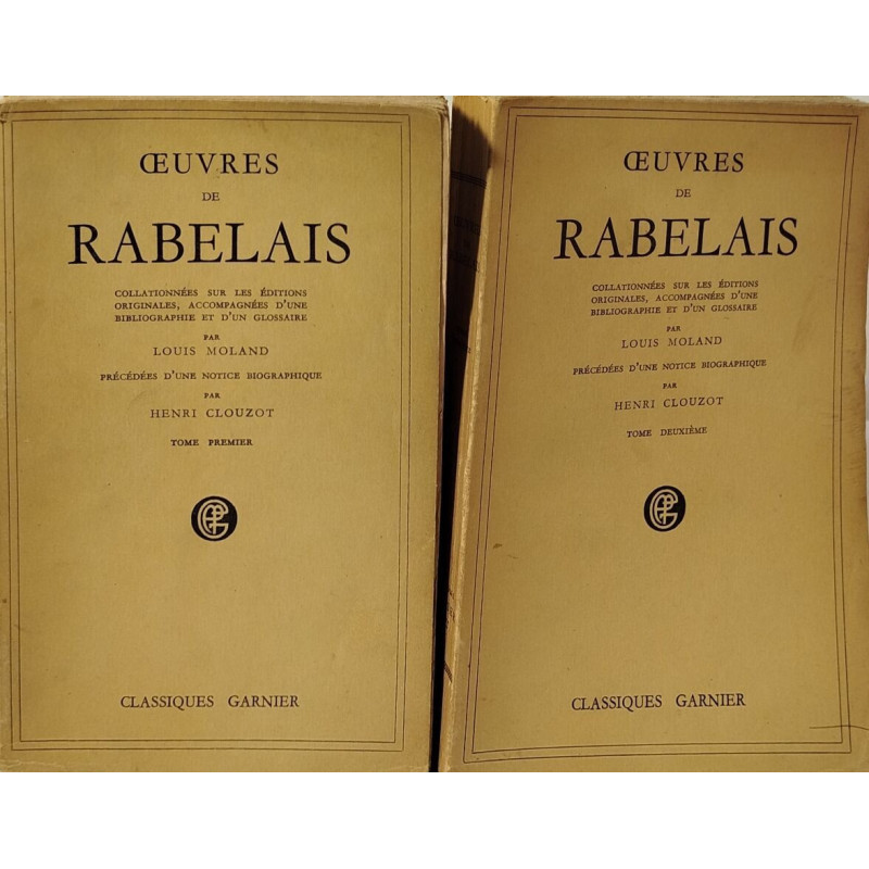 Œuvres de Rabelais / 2 tomes