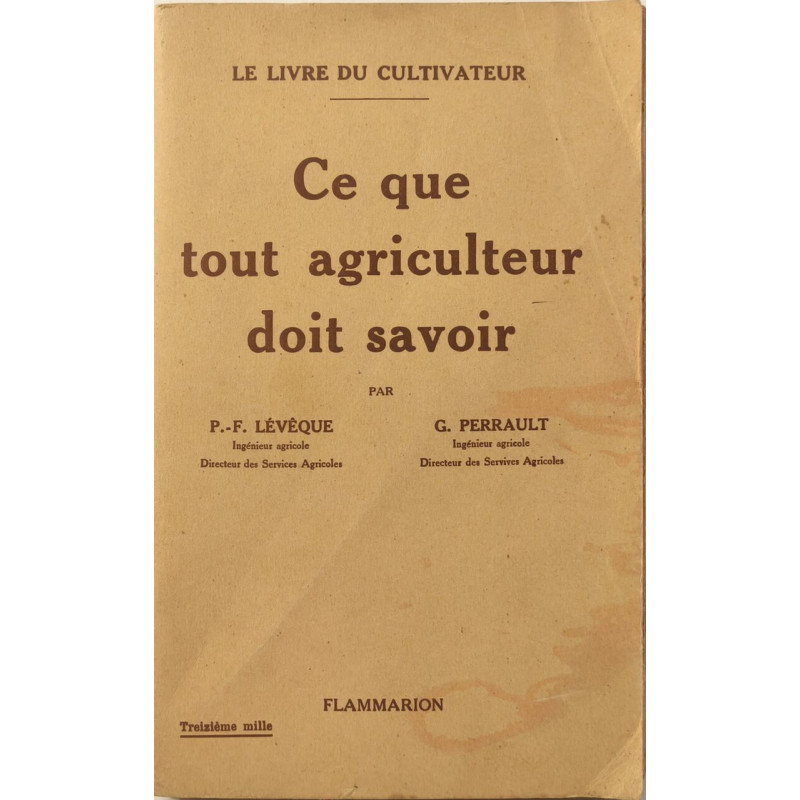 Ce que tout agriculteur doit savoir