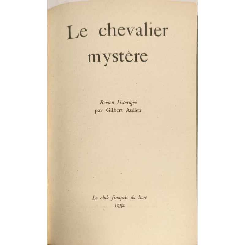 Le chevalier mystère numéroté 6129