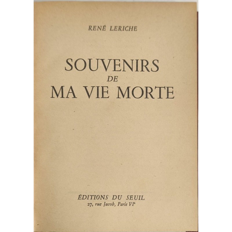 Souvenirs de ma vie morte