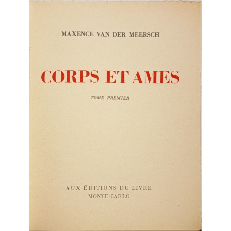 Corps et ames tome I et II - numéroté 1348/3000