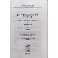 LE VINAIGRE ET LE FIEL
