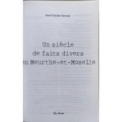 MEURTHE ET MOSELLE SIECLE DE FAITS DIVERS