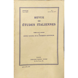 Revue des études italiennes Janvier-Mars 1977