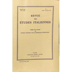 Revue des études italiennes Juillet - Septembre 1976