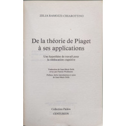 De la théorie de Piaget à ses applications: Une hypothèse de...