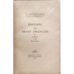 Histoire du droit français des origines à la Révolution