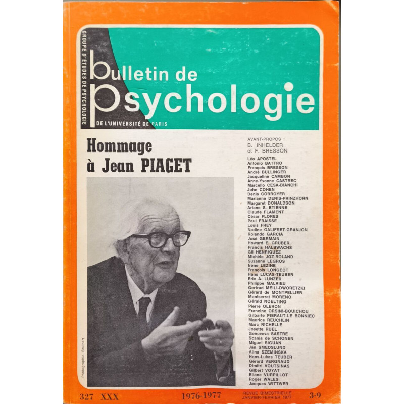 Bulletin de psychologie N°327 xxx