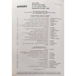 Psychologie clinique VIII N°377 XXXIX