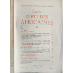 Cahiers d'études africaines N°68