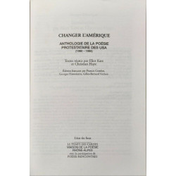 Changer L'Amerique. Anthologie De La Poesie Protestataire Des Usa...