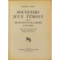 Souvenirs d'un témoin de la Révolution et de l'Empire (1791-1803)