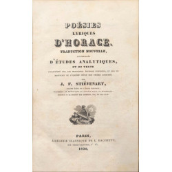 Poésies lyriques d'Horace traduction nouvelle accompagnée d'études...