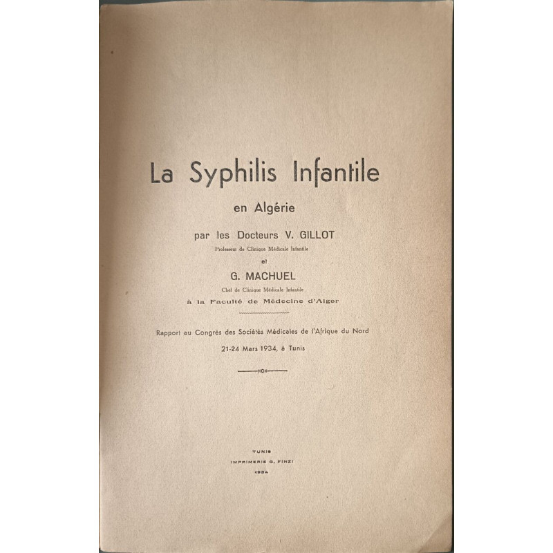 La Syphilis Infantile en Algérie