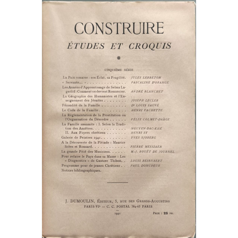 Construire études et croquis V série