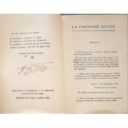 La Fontaine Divine exemplaire sur Japon numéroté 9