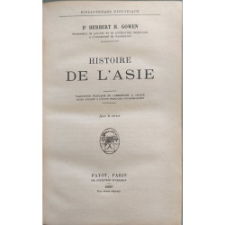 Histoire de l asie par herbert gowen /6 cartes