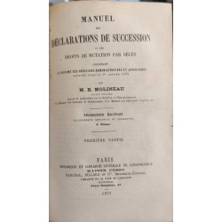 Manuel des déclarations de succession et des droits de mutation...