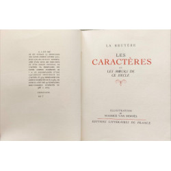 Les Caractères - numéroté - 2 tomes ( illustrations de maurice van...