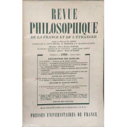 Revue philosophique de la france et de l'étranger N°1