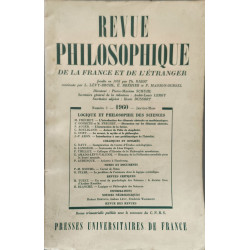 Revue philosophique de la France et de l'étranger N°1