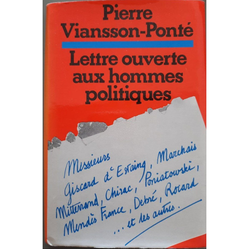 Lettre ouverte aux hommes politiques