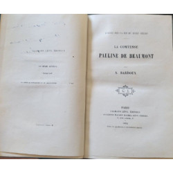 La Comtesse Pauline de Beaumont - EO dédicacée ( envoi d'auteur...