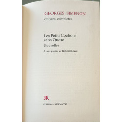 Georges Simenon oeuvres complètes : Les petits cochons sans queue...