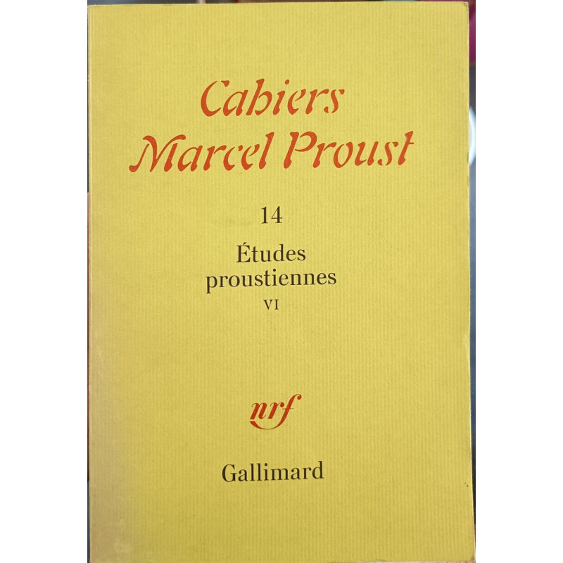Études proustiennes (6)