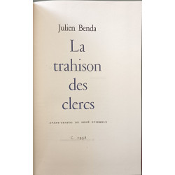 La trahison des clercs avant propos de René Etiemble numéroté 3213