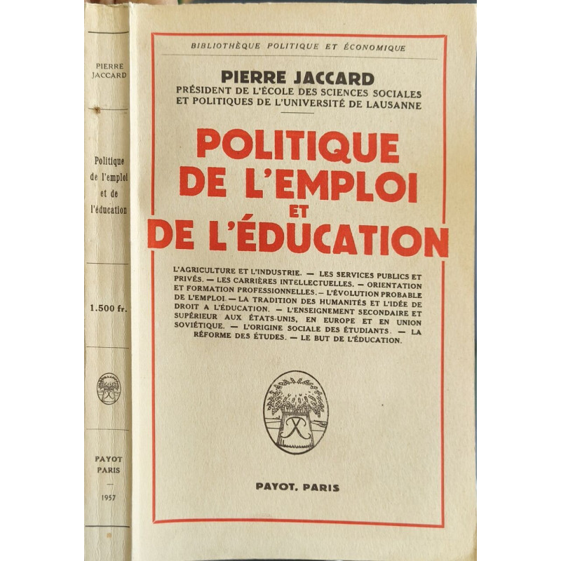 Politique de l'emploi et de l'éducation