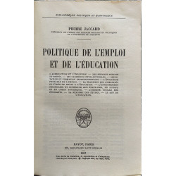Politique de l'emploi et de l'éducation
