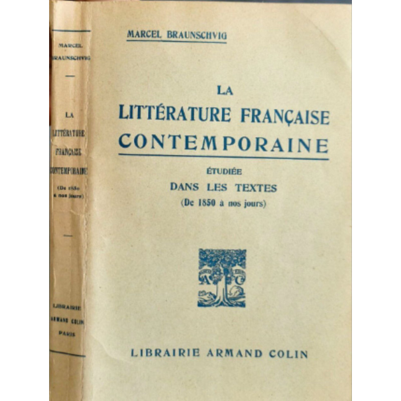 La Littérature Française Contemporaine ( de 1850 à nos jours)