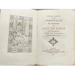 Chroniques et légendes des rues de Paris
